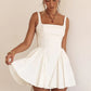 IVORY BOW MINI DRESS - Last Day Sale Off 50%