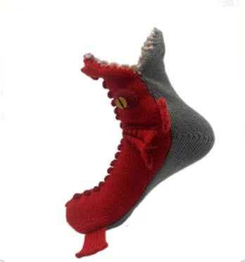 3D Knit Crocodile Socks - Sale 49% Off