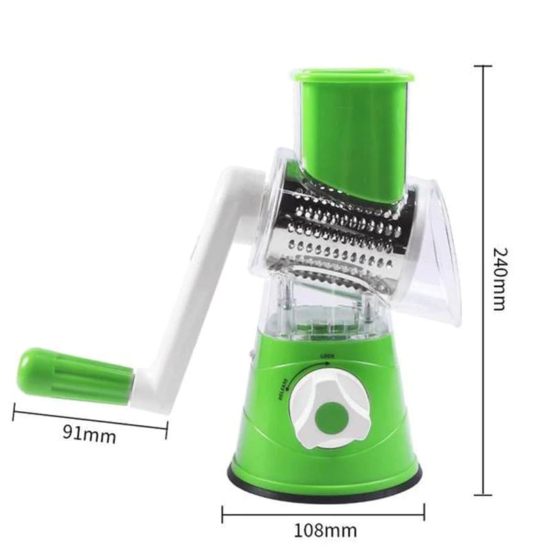 kitchen Artifact 3 in 1 Rotary Cheese Grater Vegetable Slicer