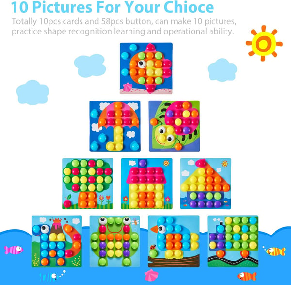 Button Art Toys for Toddlers - Last Day Promotion 49% OFF