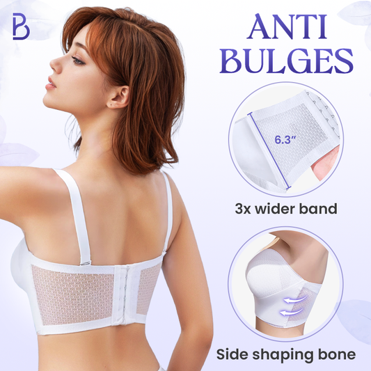 BreezyPush - Breathable Non-Slip Strapless Front Buckle Push-Up Bra