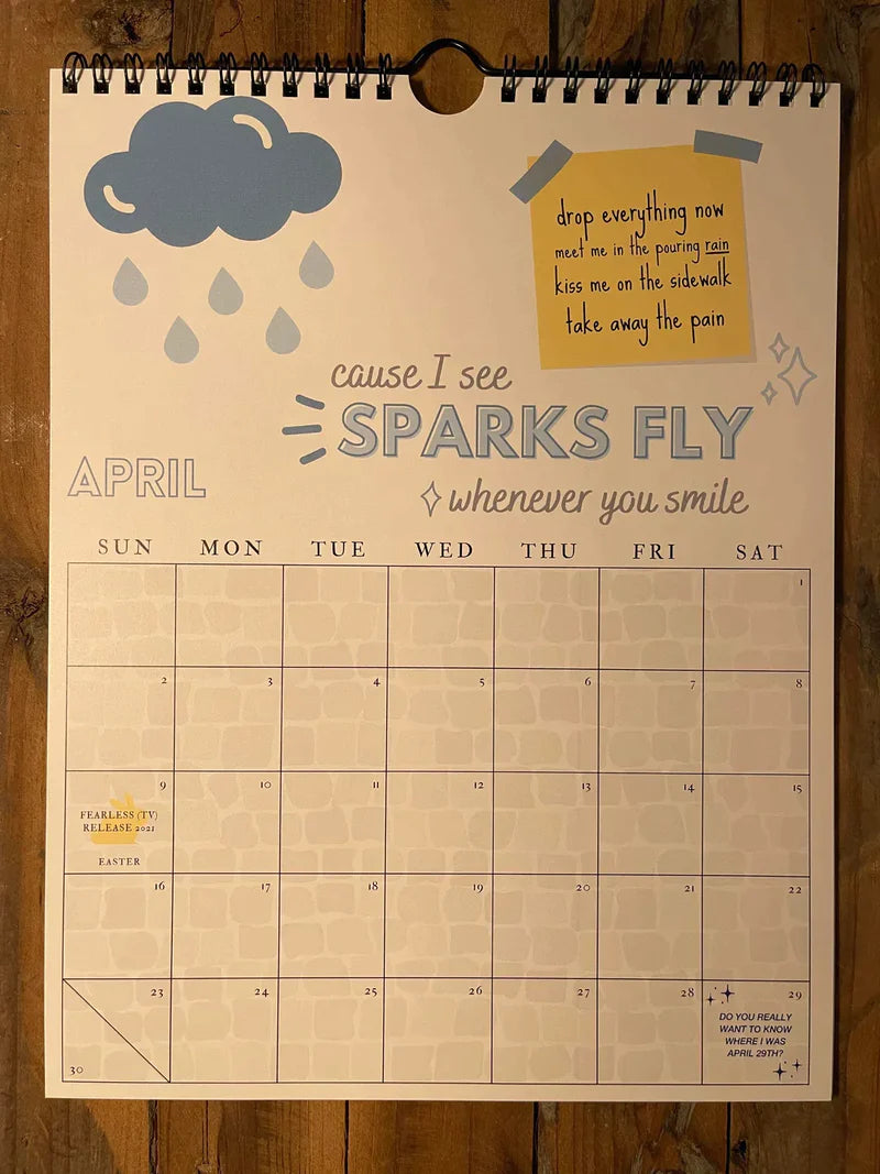 Lifesparking - TS Lyrics Calendar 2024 - End-of-year Hot Sale 50%