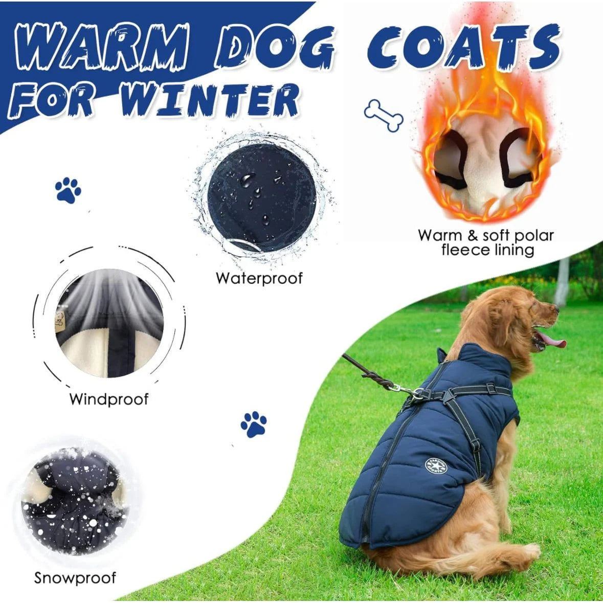 Boxzola - WATERPROOF DOG JACKET WITH HARNESS - Hot Sale 50% Off