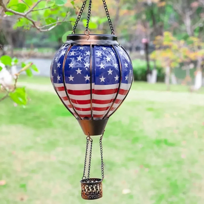 GreenLeavesGarden | Hot air balloon solar simulated flame lantern