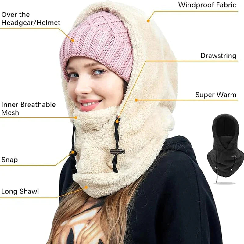 Economicalh - Sherpa Hood Ski Mask - Hot Sale 50%