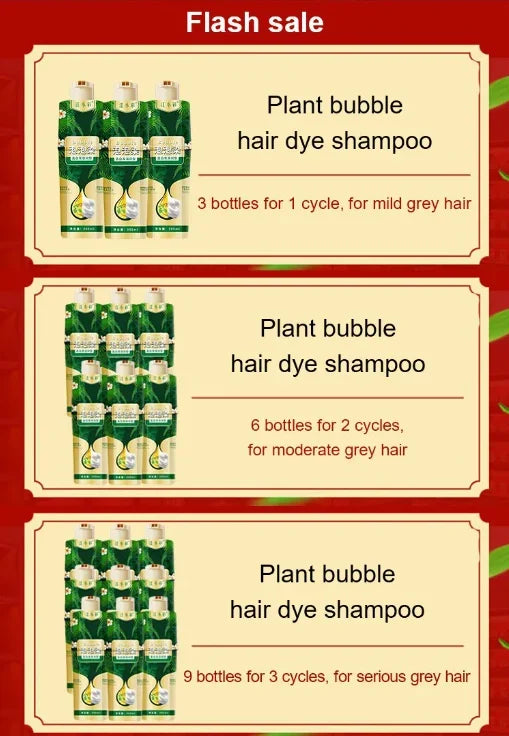 Plant Bubble Hair Dye Shampoo（BUY 2 GET FREE SHIPPING） - Last day 48% OFF