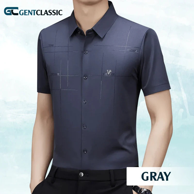 GentClassic - Men's Breathable Ice-Silk Stretch Shirt