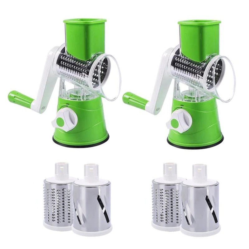 kitchen Artifact 3 in 1 Rotary Cheese Grater Vegetable Slicer