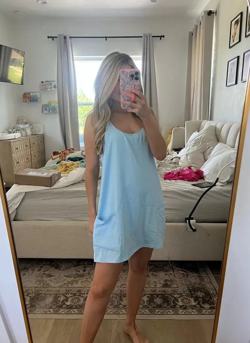 Summer Wide Mini Dress (Buy 2 VIP Shipping)