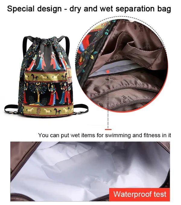 Drawstring Foldable Large Capacity Dry-wet Separation Travel Sports Backpack Buy 2 items and save 10% off & VIP Shipping Last Day 50% OFF