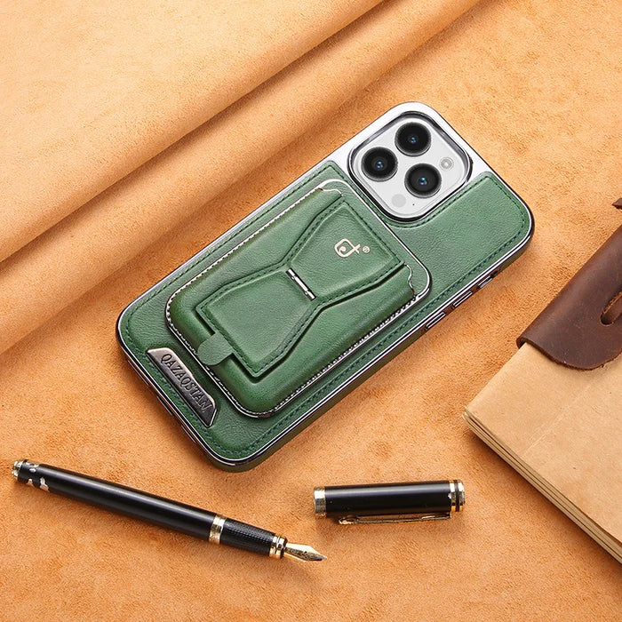 Luxury leather iPhone case with removable magnetic tape - LAST DAY SALE 49% OFF