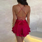 Backless Satin Flair Mini Dress – Hot Sale Off 50%