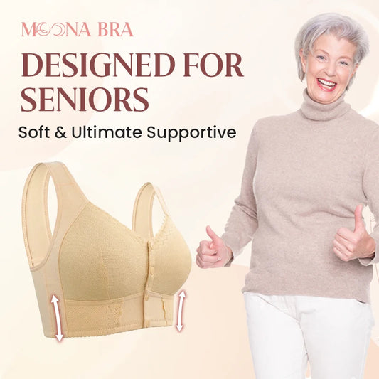 Moona Bra - Front Closure Breathable Bra for Seniors - LAST DAY SALE 80% OFF