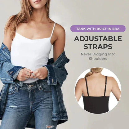 Tank With Built-In Bra - HOT SALE NOW 49% OFF