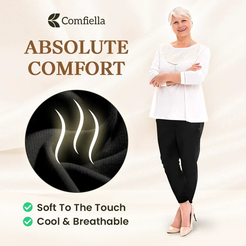 Comfiella - Women's Casual High Waist Modern Fit Pants - Hot Sale 50% Off