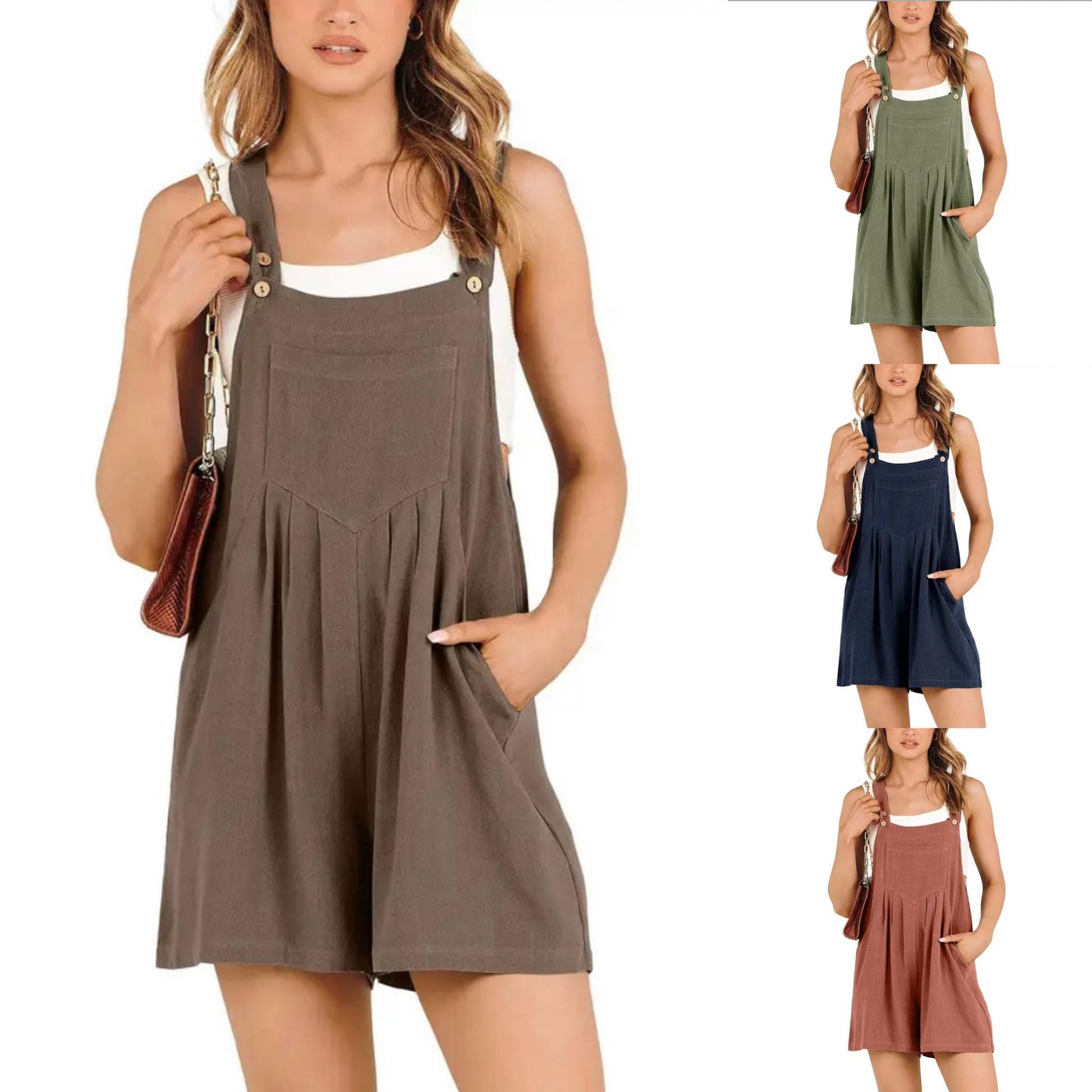 Casual Adjustable Strap Loose Bib Rompers - Last Day 50% OFF