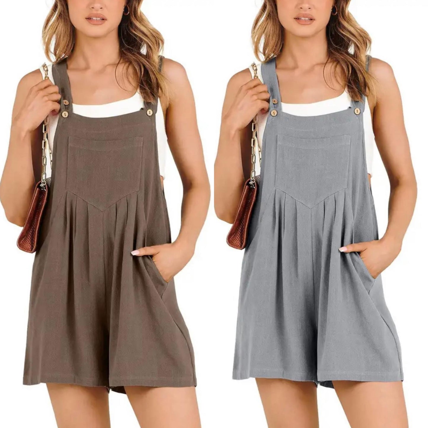 Casual Adjustable Strap Loose Bib Rompers - Last Day 50% OFF