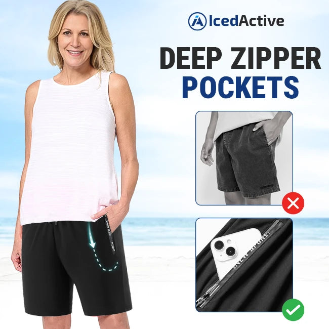 IcedActive - Women's Ice Silk Quick Drying Stretch Shorts - Hot Sales 70% OFF