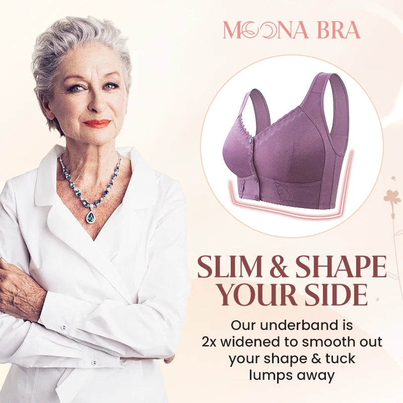 Moona Bra - Front Closure Breathable Bra for Seniors - Hot Sale 50% Off