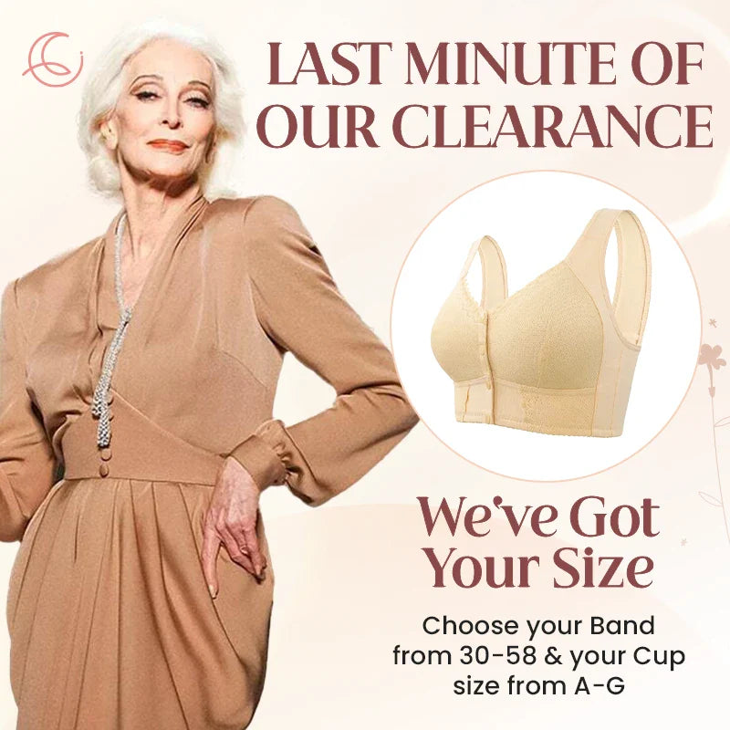 New Stretchy Front Closure Breathable Bra for Seniors 2024 - Hot Sale 50% Off