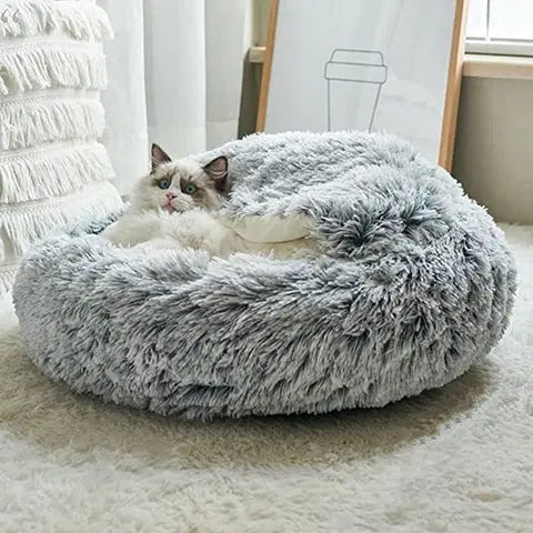 CozyNook Plush Fluffy Pet Round Bed - Hot Sale 70% OFF