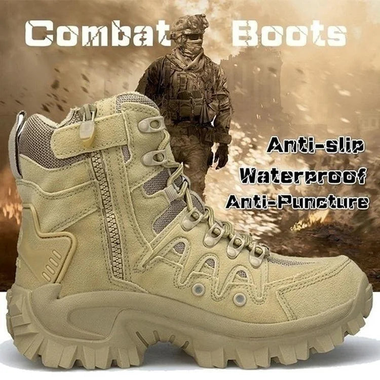 Hot Sale-Men's Outdoor Waterproof Non-Slip Hiking Boots Functional Combat Boots