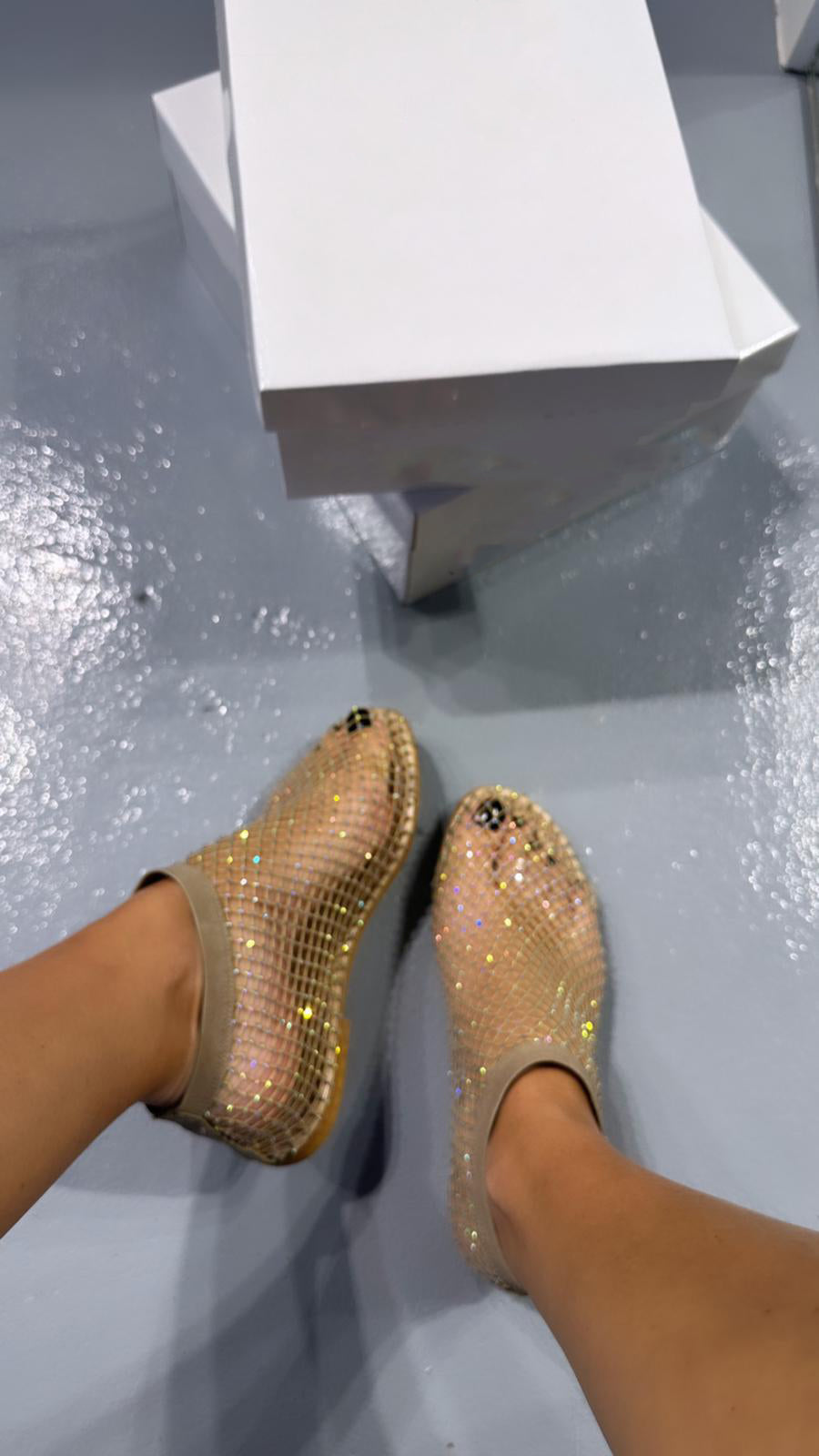 Codeninjar - Ultra comfortable shiny gem mesh flats - HOT SALE 40% OFF