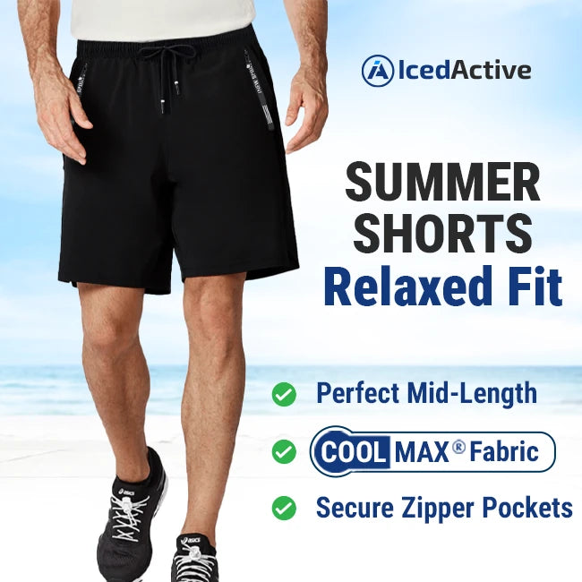 IcedActive - Unisex Ice Silk Quick Drying Stretch Shorts - Hot Sale 50% Off