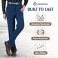 JaxDenim - Men's High Waist Straight Fit Stretch Denim Slacks