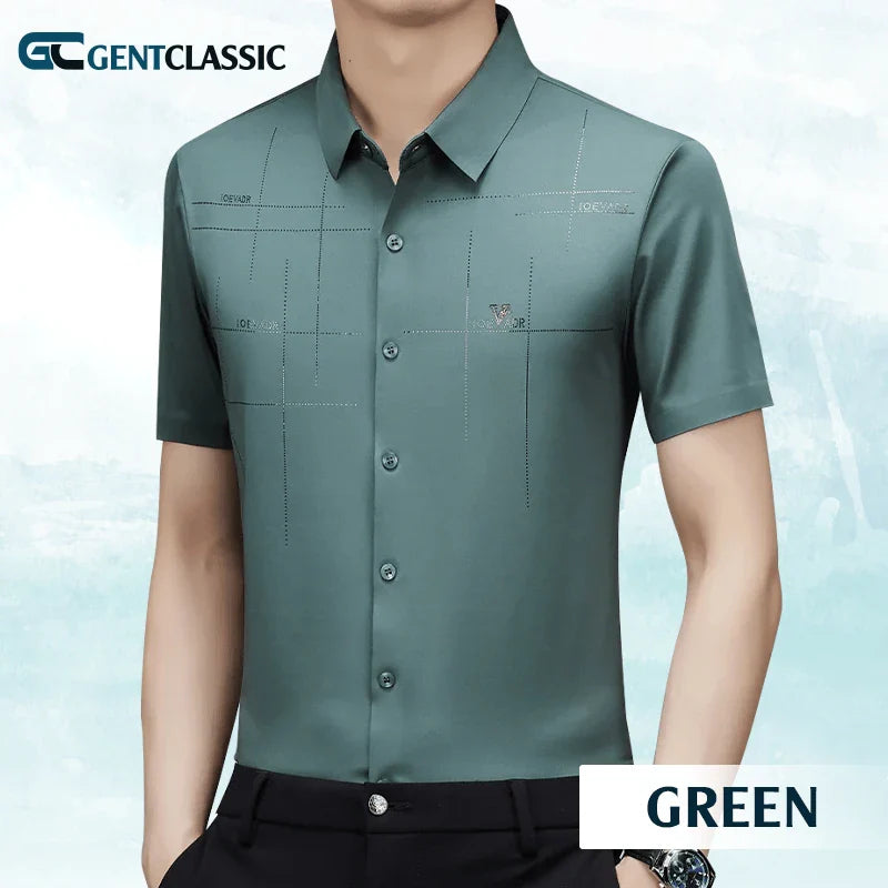 GentClassic - Men's Breathable Ice-Silk Stretch Shirt