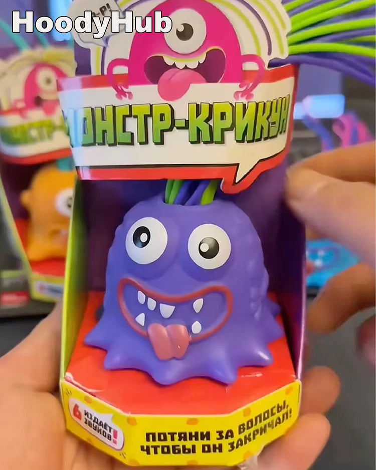 Hair pulling Screaming Monsters -Stress Relief Funny Trickery-Venting Novelty Stress Relief Toys