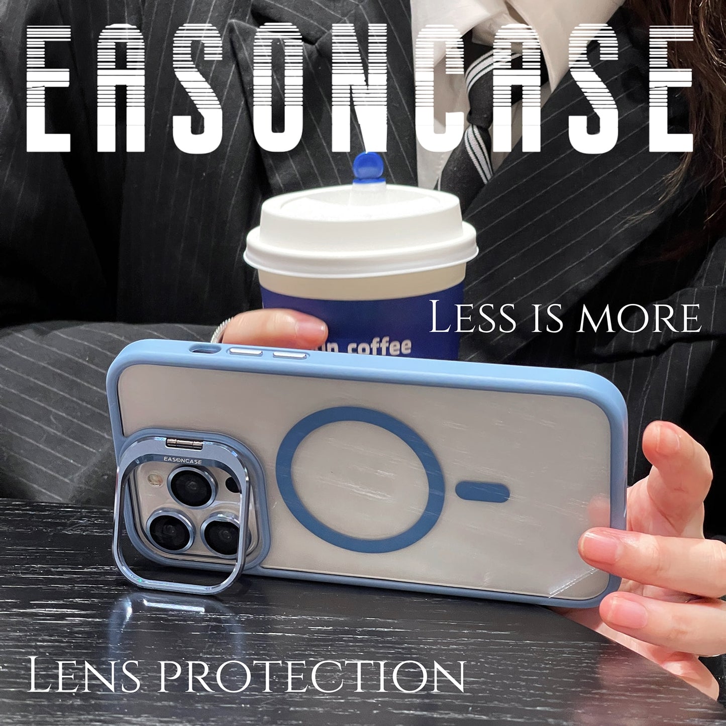 Uniqucase - Lens Protection Metal Ring Holder Magsafe Phone Case