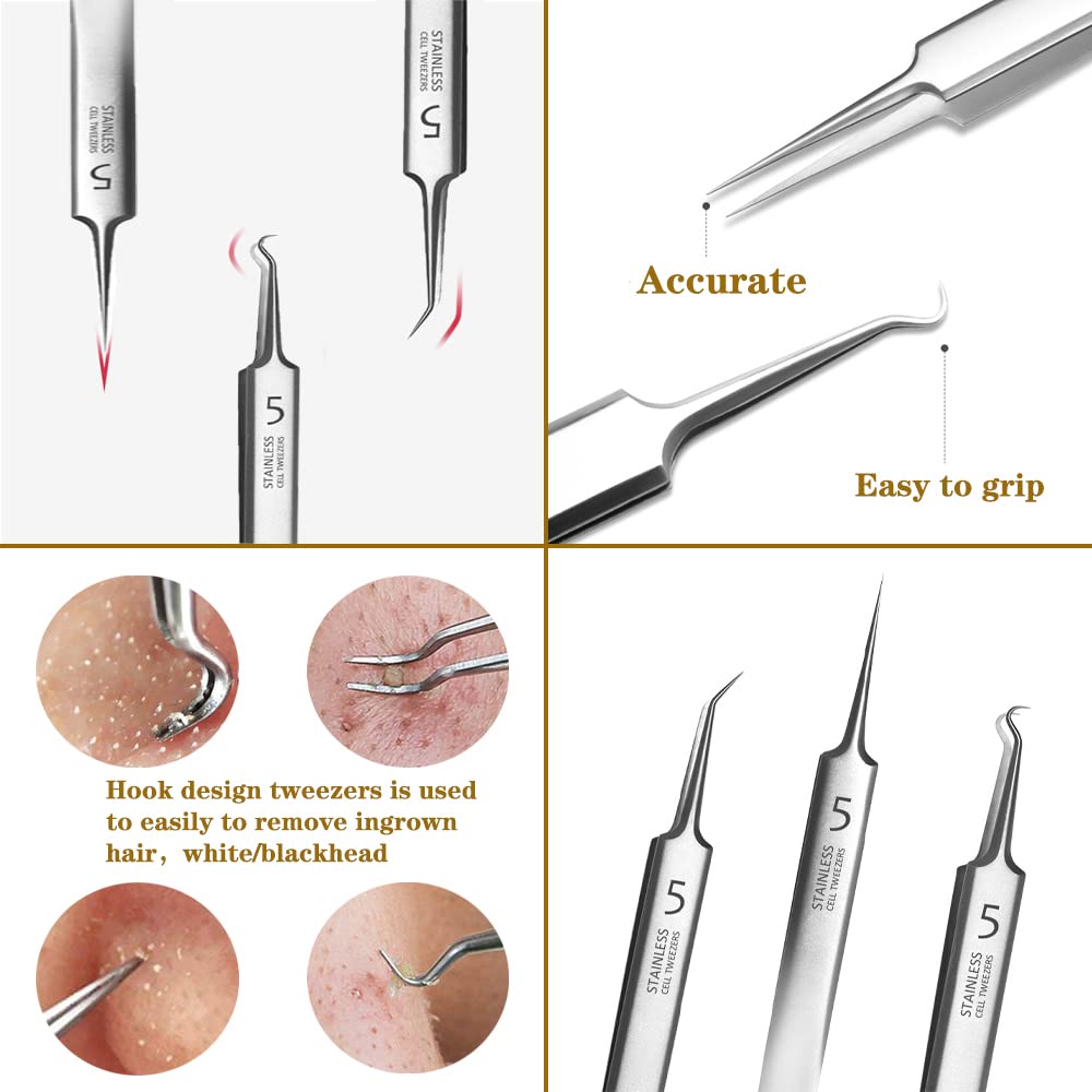 Professional Facial Blackhead Remover Tweezers