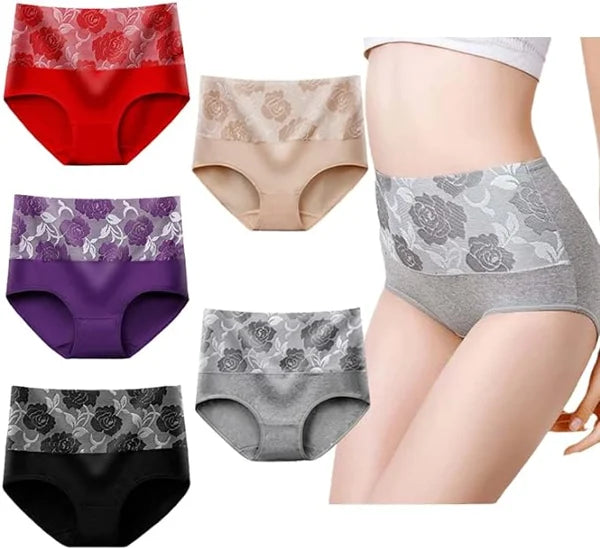 Cotton High Waist Abdominal Slimming Hygroscopic Antibacterial Panties - (Hot Sale 49% OFF)