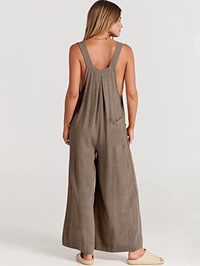 Plus Size Wide Leg Overalls Jumpsuit (Buy 2 Vip Shipping)