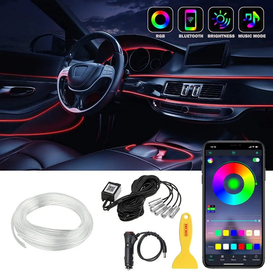 Car Interior LED Strip Atmosphere Lights Pro(7 Light Colors & APP control) - TikTok Hot Sale