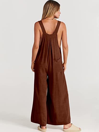 Plus Size Wide Leg Overalls Jumpsuit (Buy 2 Vip Shipping)