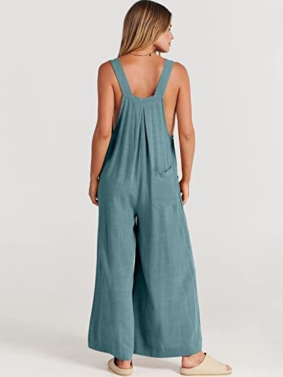 Plus Size Wide Leg Overalls Jumpsuit (Buy 2 Vip Shipping)