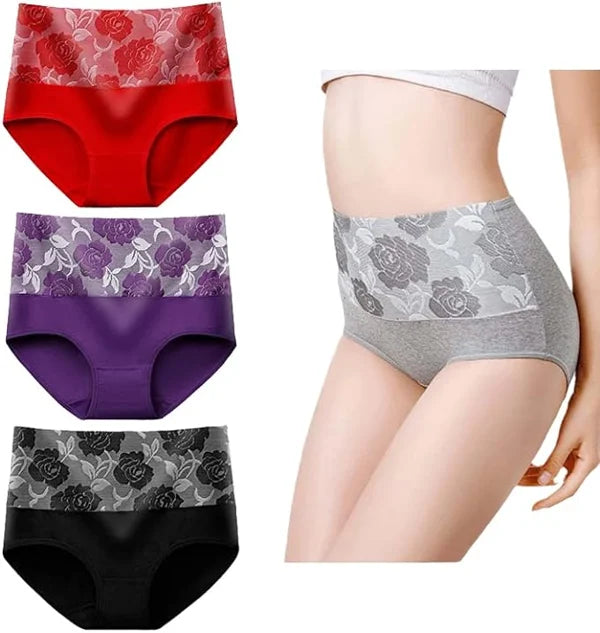 Cotton High Waist Abdominal Slimming Hygroscopic Antibacterial Panties - (Hot Sale 49% OFF)