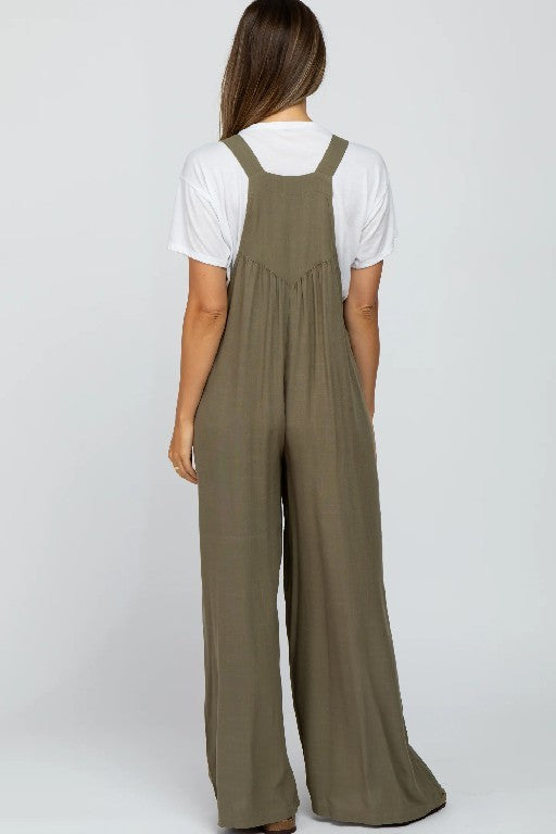 Plus Size Wide Leg Overalls Jumpsuit (Buy 2 Vip Shipping)