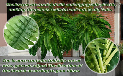 UV Resistant Lifelike Artificial Boston Fern - Hot Sale 50% Off