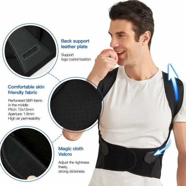 Adjustable Back Posture Belt Office Home Gym Unisex - 2024 New Year Hot Sale 50%