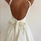 IVORY BOW MINI DRESS - Last Day Sale Off 50%