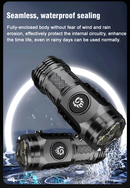 German Three-eyed Monster Mini Flash Super Power Flashlight - Hot Sale  40% Off