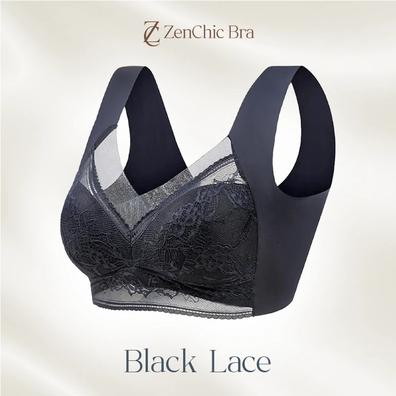 Lace anti-exposure seamless bra