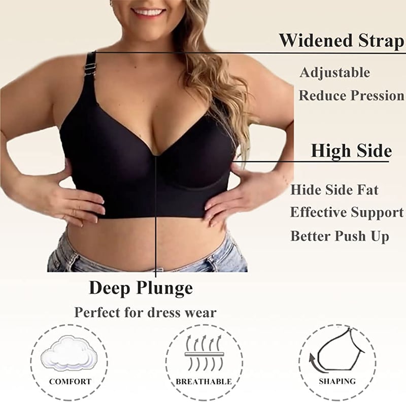 Fashion Deep Cup Bra - Buy 1 Get 1 Free - Last Day Promotion 50% OFF