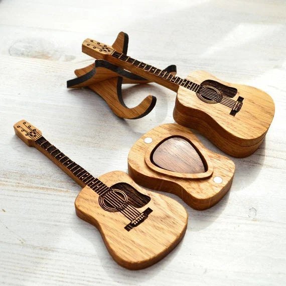 Wooden Acoustic Guitar Pick Box - Hot Sale 50% Off