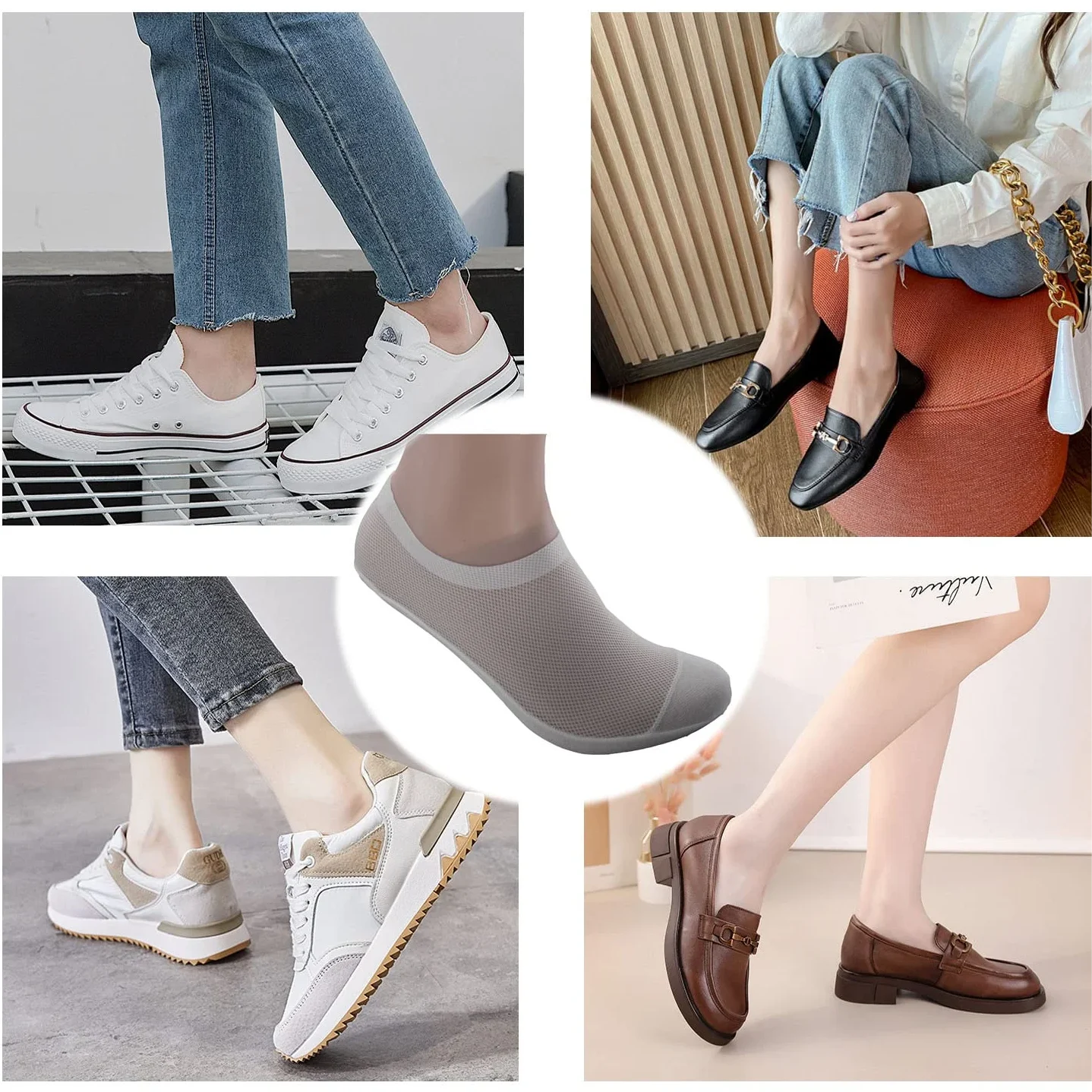 Ultra Thin Liner Socks Non Slip ComBed Cotton No Show Socks - Hot sale 50% Off