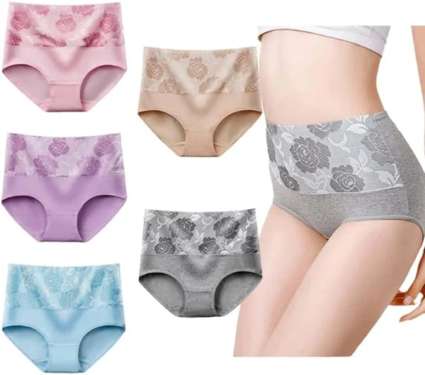 Cotton High Waist Abdominal Slimming Hygroscopic Antibacterial Panties - (Hot Sale 49% OFF)