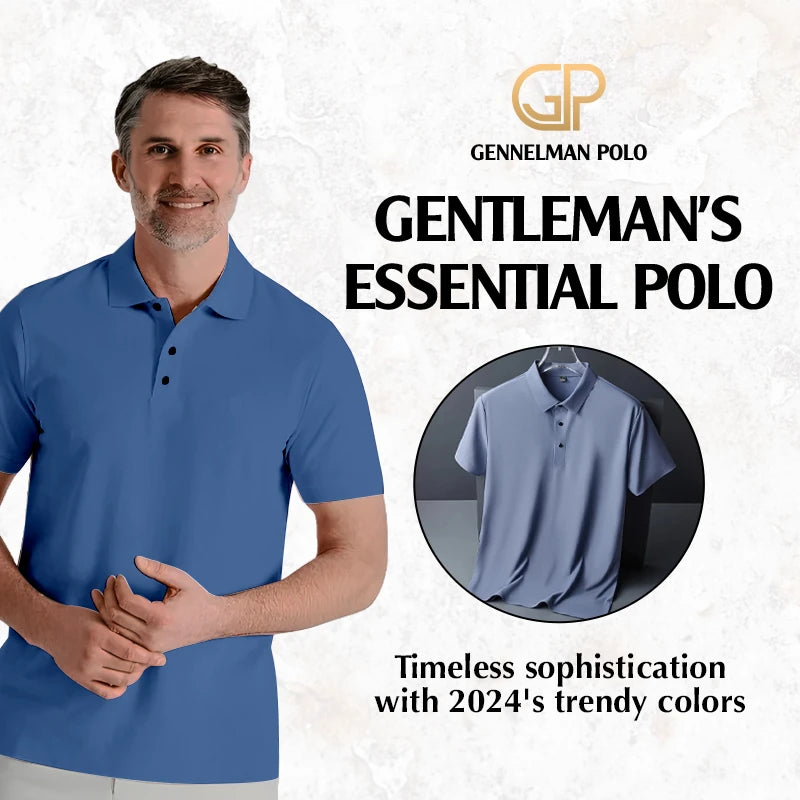 Gennelman Polo – Men Ice Silk Classic Polo - Hot Sale 50% Off